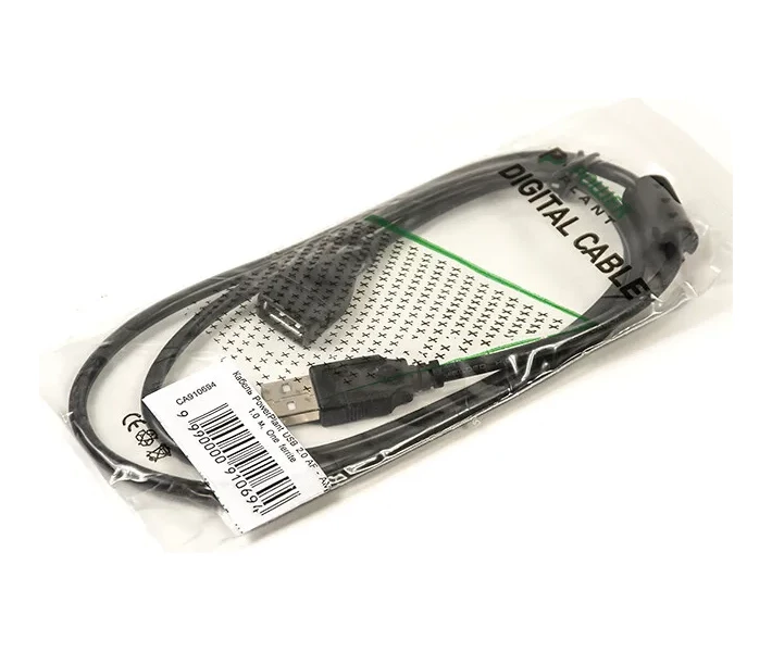 Фото - адаптер и кабель Кабель PowerPlant USB 2.0 AF – AM, 1.0 м, One ferrite