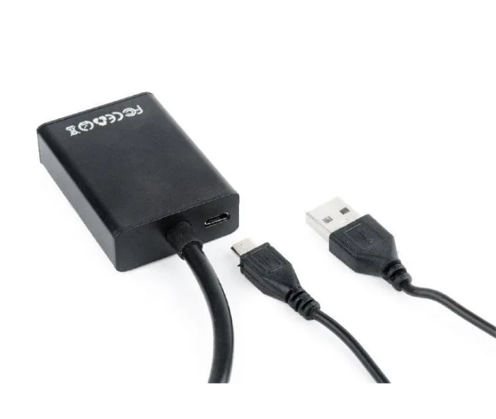 Фото - адаптер и кабель Адаптер-преобразователь Cablexpert VGA в HDMI со звуком (A-VGA-HDMI-01)