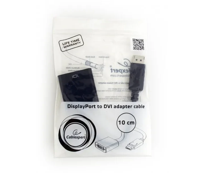 Фото - адаптер и кабель Адаптер-переходник Cablexpert DisplayPort на DVI (A-DPM-DVIF-002)