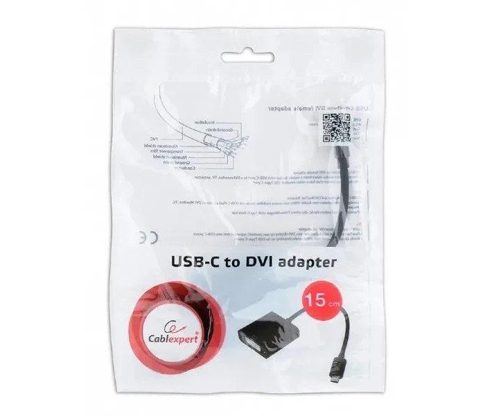 Фото - адаптер и кабель Адаптер-переходник Cablexpert USB Type-C на DVI (A-CM-DVIF-01)