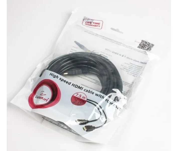 Фото - адаптер и кабель Кабель Cablexpert HDMI V.2.0, позол. коннект., 7,5 м (CC-HDMI4-7.5M)