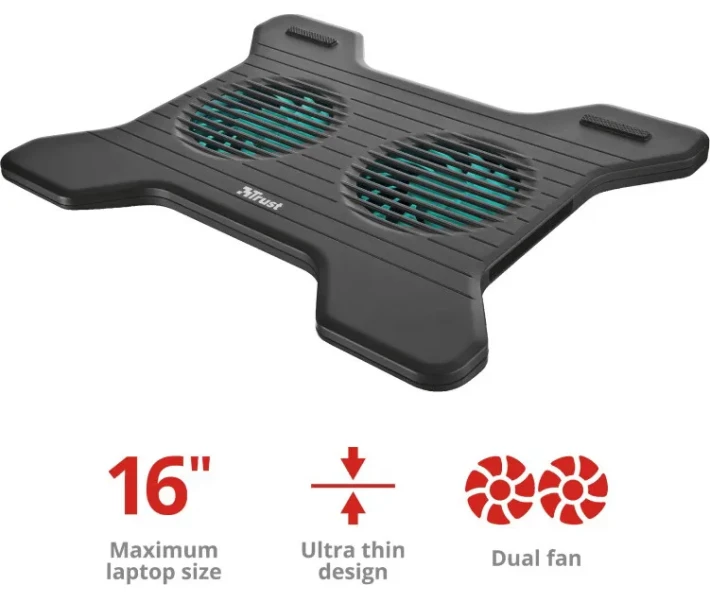 Фото - стол и подставку для ноутбука Подставка для ноутбука Trust Cyclone Notebook Cooling Stand (17805)