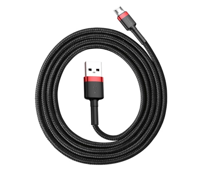 Фото - адаптер и кабель Кабель Baseus Cafule Cable USB to Micro 2.4A 1м Красный+Черный (CAMKLF-B91)