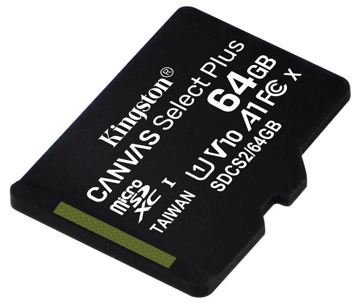 Фото - карту памяти Карта памяти Kingston 64GB microSDXC Canvas Select Plus 100R A1 C10 (SDCS2/64GBSP)