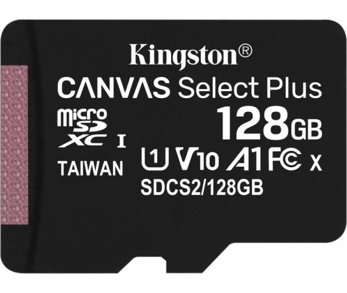 Фото - карту памяти Карта памяти Kingston 128GB microSDXC Canvas Select Plus 100R A1 C10 (SDCS2/128GBSP)