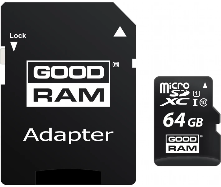 Фото - карту памяти Карта памяти Goodram microSDXC 64GB UHS-I class 10 + adapter (M1AA-0640R12)