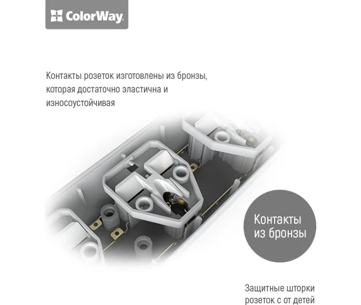 Фото - сетевой фильтр Сетевой фильтр ColorWay 1.8 м, 3 розетки, 3 USB Black (CW-CHU33B)