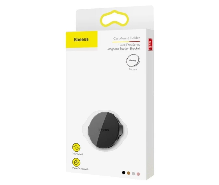 Фото - автомобильный держатель Baseus Small ears series Magnetic suction bracket Flat type Black (SUER-C01)