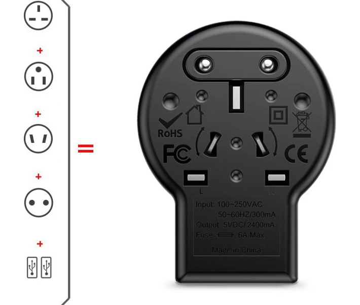 Фото - зарядное устройство для телефона и планшета Зарядное устройство Baseus Rotation Type Universal Charger Black (ACCHZ-01)