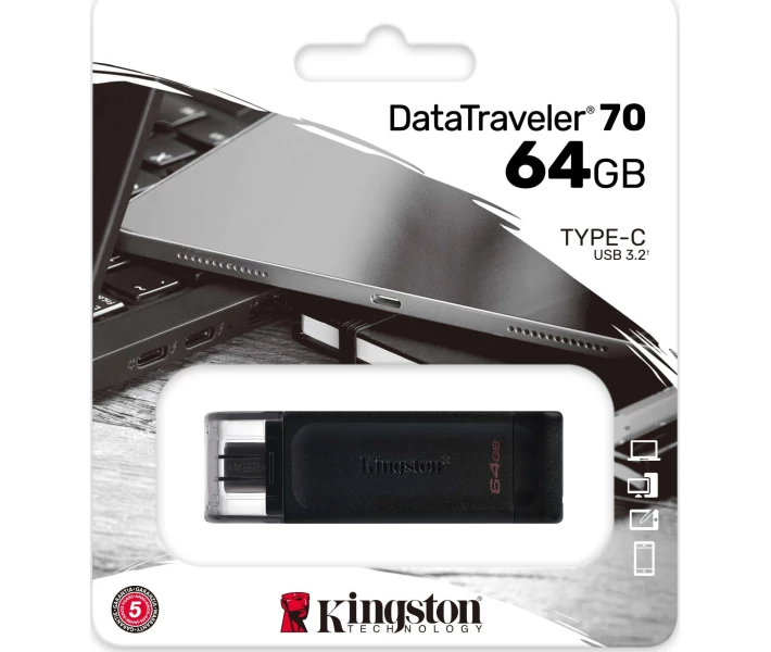 Фото - флешку Флеш-память USB Kingston DataTraveler 70 64GB USB Type-C (DT70/64GB)