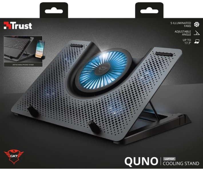 Фото - стол и подставку для ноутбука Подставка для ноутбука Trust GXT 1125 Quno Laptop Cooling Stand (23581)