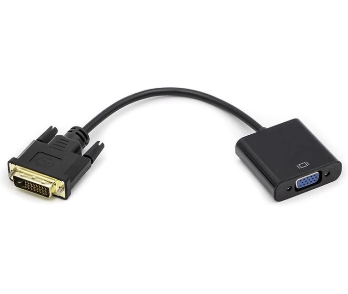 Фото - адаптер и кабель Кабель PowerPlant DVI-D Dual Link (M) - VGA (F) 0.15 м (CA911141)