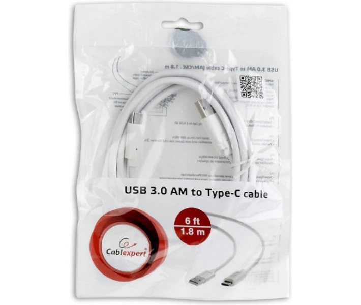 Фото - адаптер и кабель Кабель Cablexpert USB 3.0 A-папа/C-папа, 1.8м (CCP-USB3-AMCM-6)