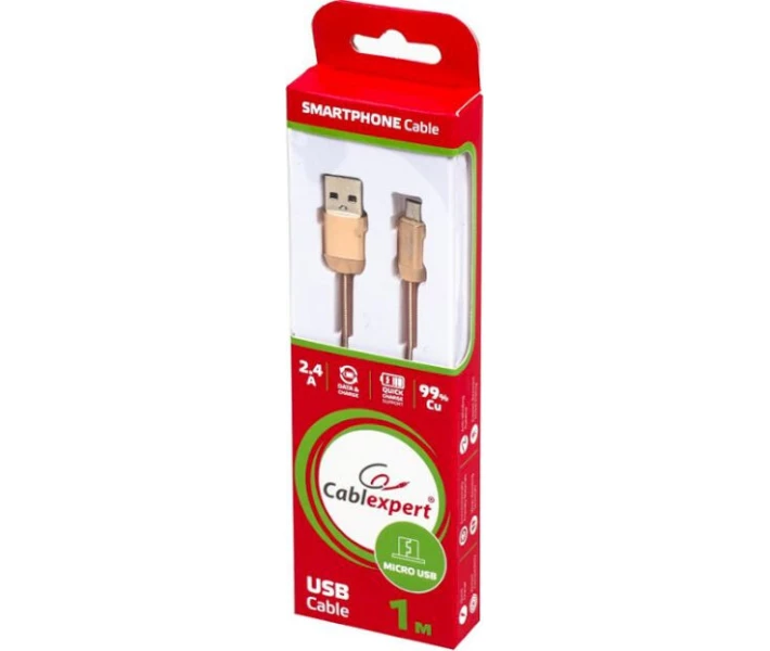 Фото - адаптер и кабель Кабель Cablexpert micro USB 2.0 A-папа/Micro B-папа, 2.4А (CCPB-M-USB-08G)