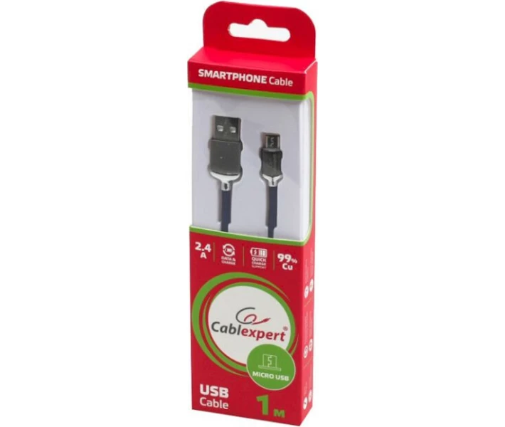 Фото - адаптер и кабель Кабель Cablexpert micro USB 2.0 A-папа/Micro B-папа, 2.4А (CCPB-M-USB-07B)