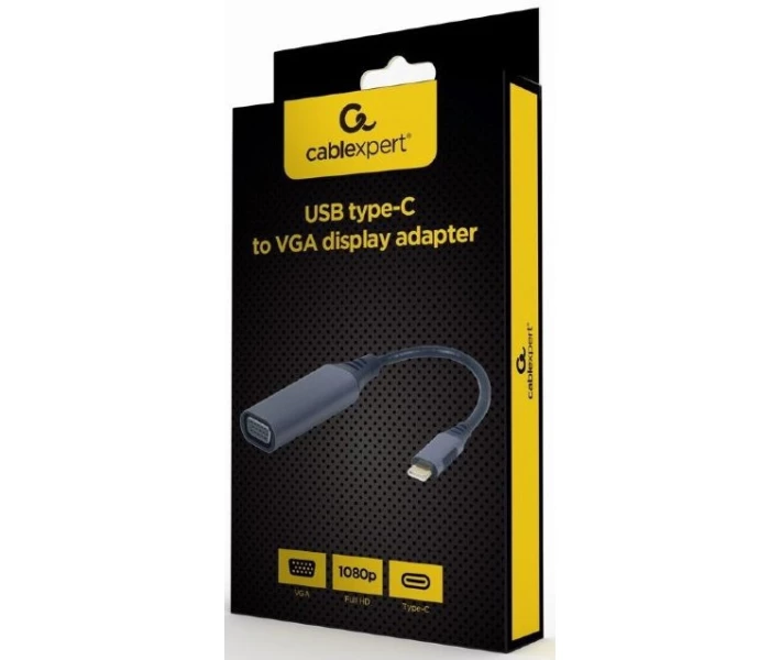 Фото - адаптер и кабель Адаптер Cablexpert USB Type-C на VGA, Full HD 60Hz (A-USB3C-VGA-01)