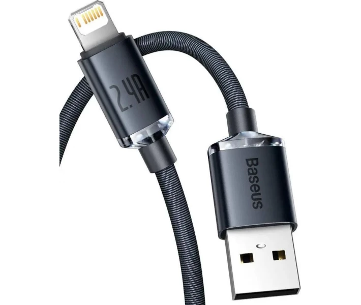 Фото - адаптер и кабель Кабель Baseus USB to Lightning 2.4A 1.2m (CAJY000001) черный