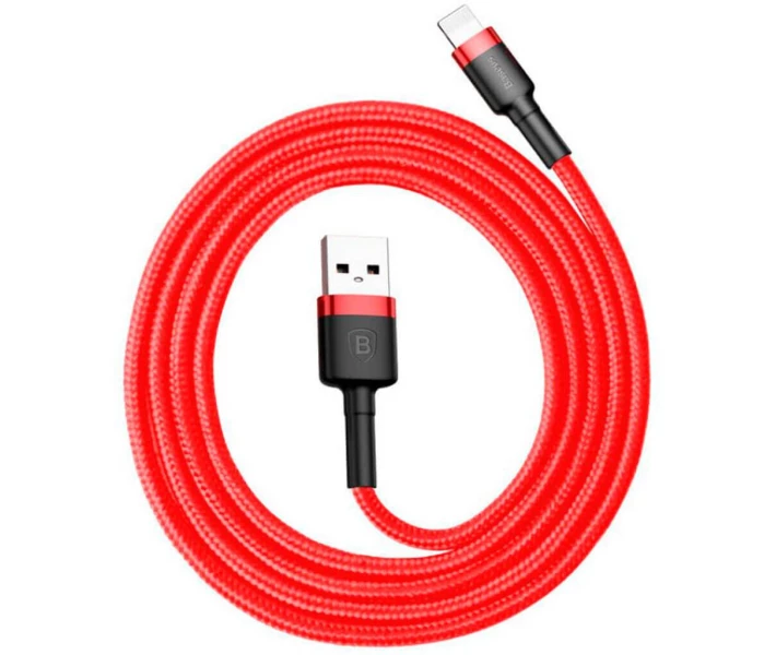 Фото - адаптер и кабель Кабель Baseus USB to Lightning 2.4A 1m (CALKLF-B09) красный