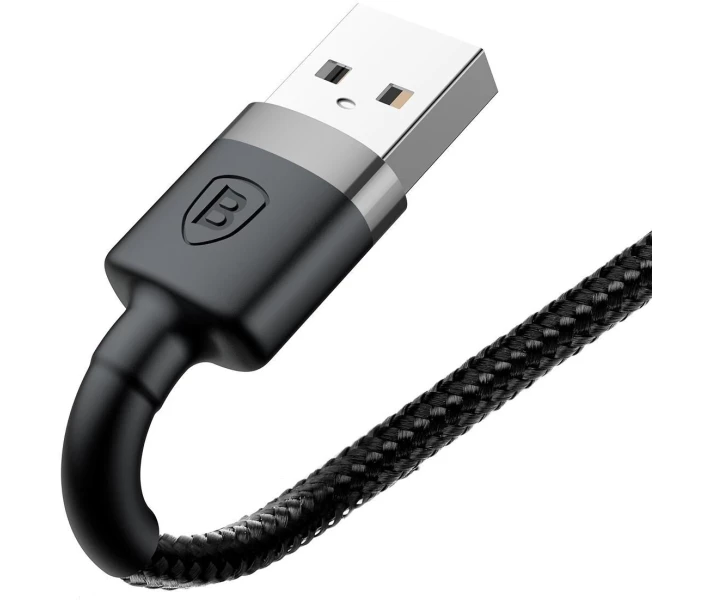 Фото - адаптер и кабель Кабель Baseus USB to Lightning 2.4A 1m (CALKLF-BG1) серый-черный