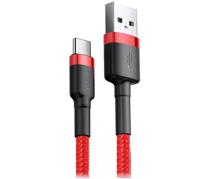 Фото - адаптер и кабель Кабель Baseus Cafule USB to Type-C 3A 1m (CATKLF-B09) красный