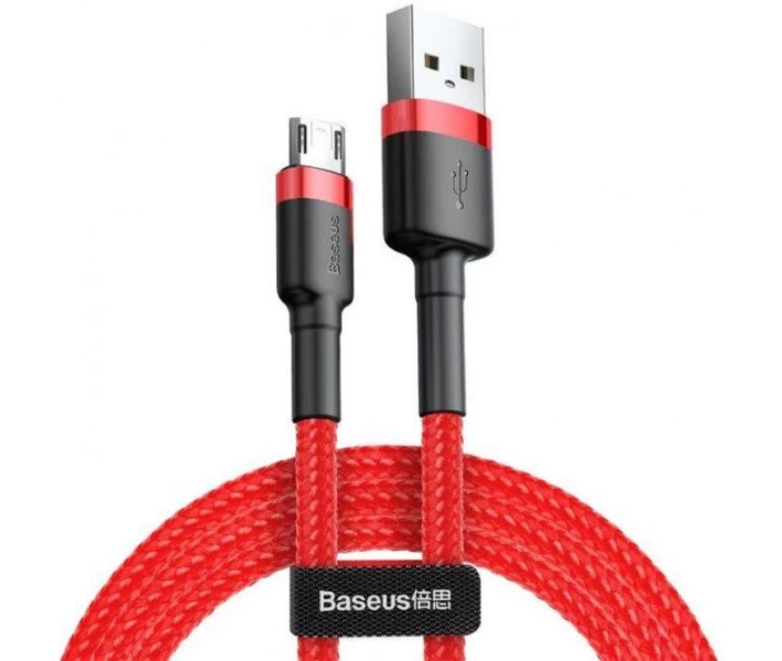 Фото - адаптер и кабель Кабель Baseus USB to Micro 2.4A 1m (CAMKLF-B09) Red/Red