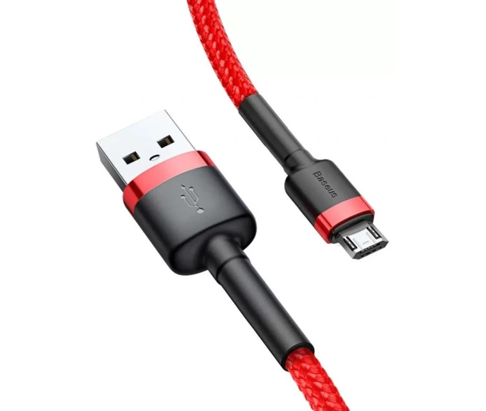 Фото - адаптер и кабель Кабель Baseus USB to Micro 2.4A 1m (CAMKLF-B09) Red/Red