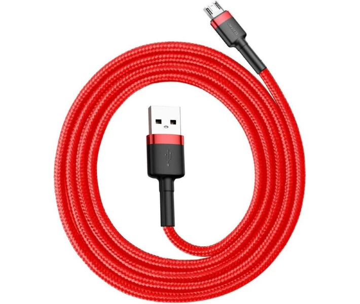 Фото - адаптер и кабель Кабель Baseus USB to Micro 2.4A 1m (CAMKLF-B09) Red/Red