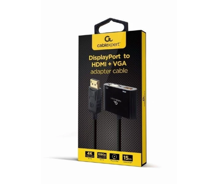 Фото - адаптер и кабель Адаптер-переходник DisplayPort на HDMI/VGA (A-DPM-HDMIFVGAF-01)