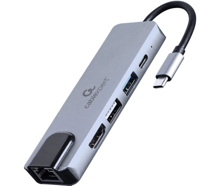 Фото - кардридер Док-станция Cablexpert USB-C Grey (A-CM-COMBO5-04)