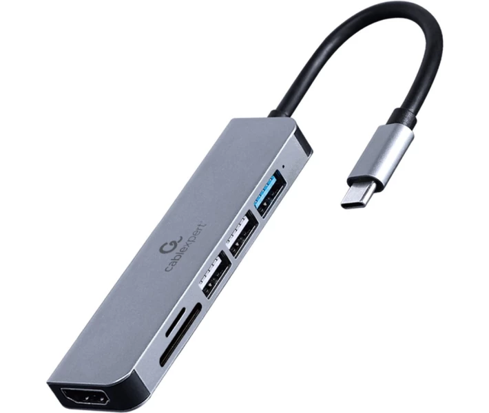 Фото - кардридер Док-станция Cablexpert USB-C Grey (A-CM-COMBO6-02)