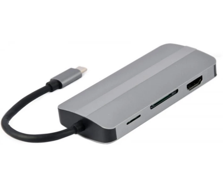 Фото - кардридер Док-станция Cablexpert USB-C Grey (A-CM-COMBO8-02)