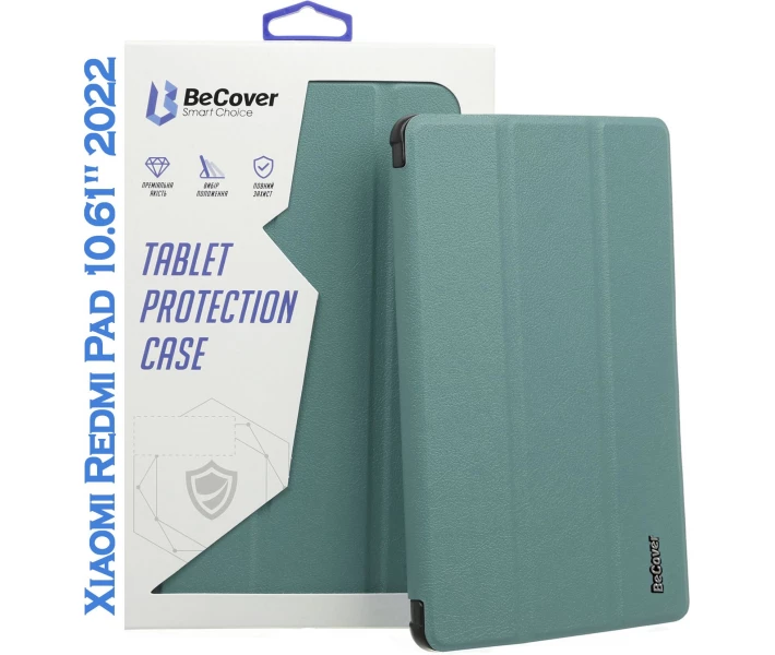 Фото - чехол Чехол-книжка BeCover Smart Case для Xiaomi Redmi Pad 10.61" 2022 Dark Green (708724)