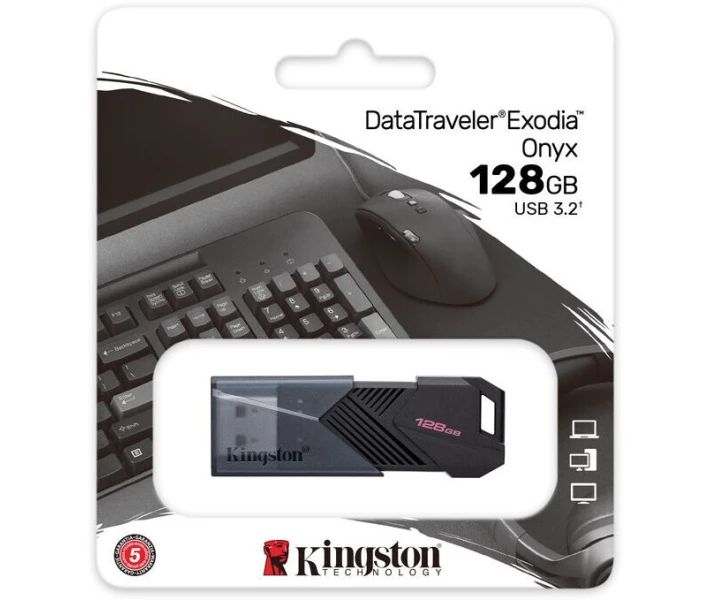 Фото - флешку Флэш-память USB Kingston DT Exodia Onyx 128GB USB 3.2 Black (DTXON/128GB)