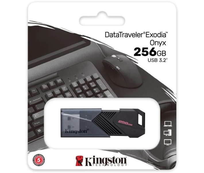 Фото - флешку Флэш-память USB Kingston DT Exodia Onyx 256GB USB 3.2 Black (DTXON/256GB)