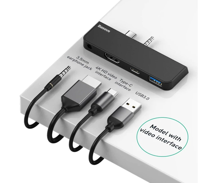 Фото - кардридер Док-станция Baseus Multifunctional HUB Black (CAHUB-FT01)