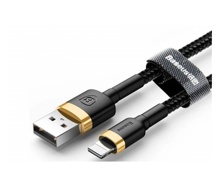 Фото - адаптер и кабель Кабель Baseus USB to Lightning 2.4A 1m (CALKLF-BV1) черн.-зол.