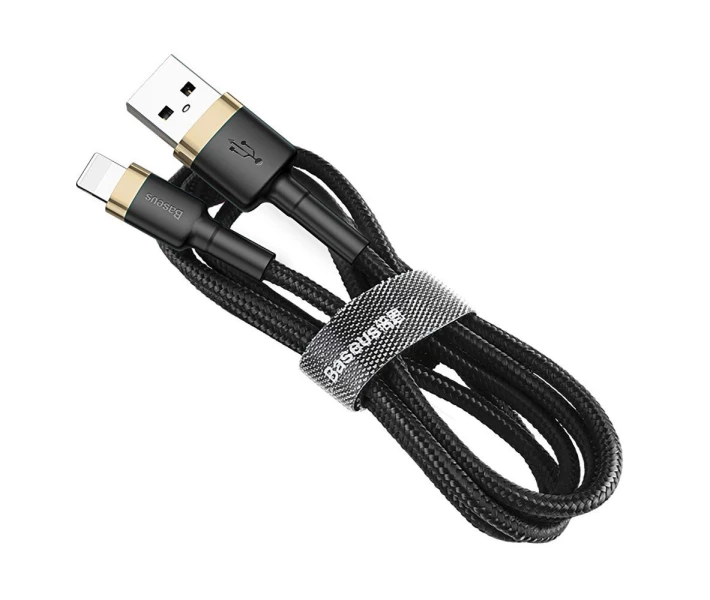 Фото - адаптер и кабель Кабель Baseus USB to Lightning 2.4A 1m (CALKLF-BV1) черн.-зол.