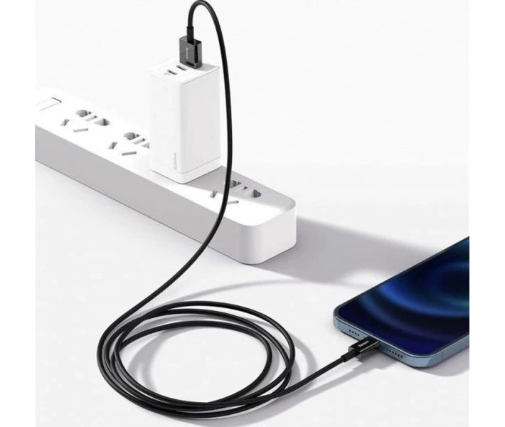 Фото - адаптер и кабель Кабель Baseus USB to Lightning 2.4A 2m (CALYS-C01) черный