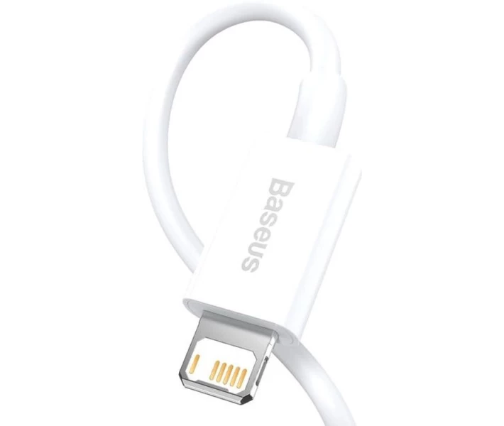 Фото - адаптер и кабель Кабель Baseus USB to Lightning 2.4A 2m (CALYS-C02) белый