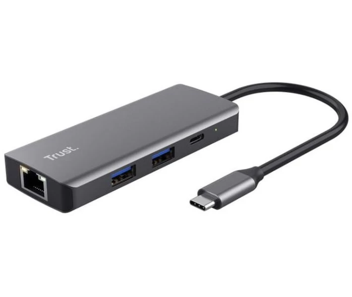 Фото - кардридер Док-станция USB-C Trust Dalyx Aluminium Dock 6in1 (24968)