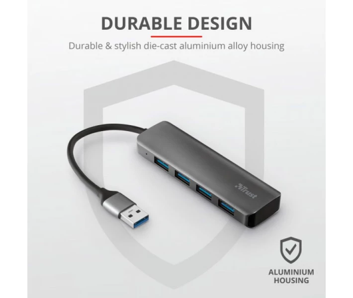 Фото - кардридер Концентратор USB3.2 Gen1 Trust Halyx (24947)