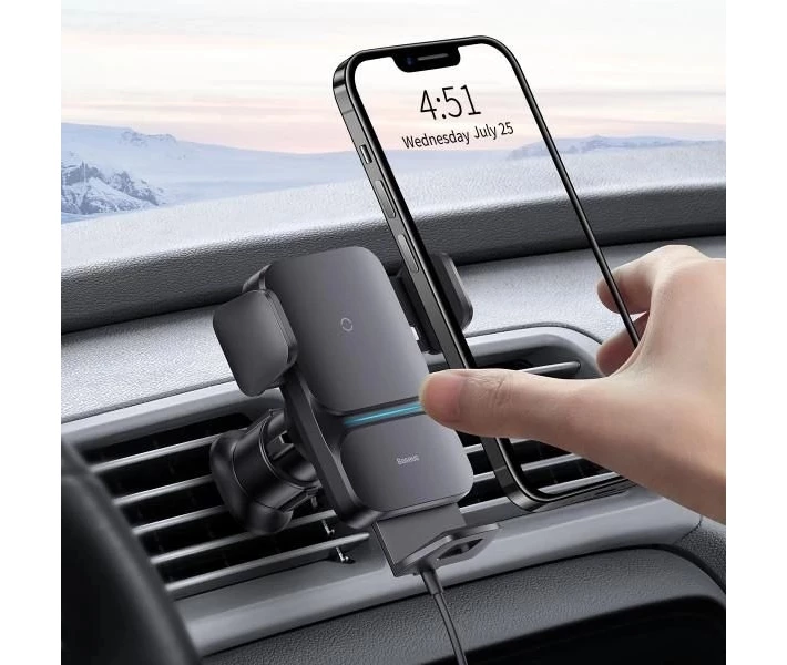 Фото - автомобильный держатель Держатель Baseus Wireless Charge QI 15W (CGZX000001) черный