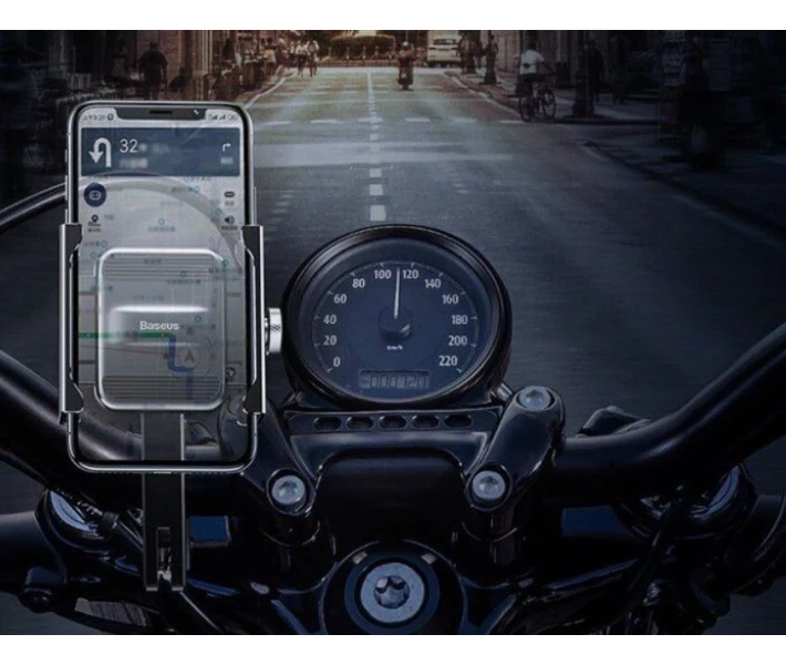 Фото - автомобильный держатель Держатель Baseus Knight Motorcycle holder Silver