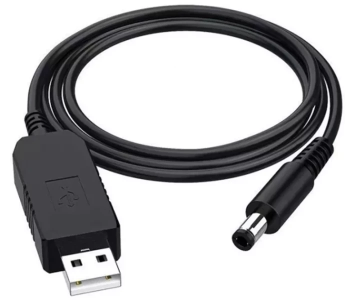 Фото - адаптер и кабель Кабель Power Boost cable USB - DC 5.5x2.1 12V 1 м черный
