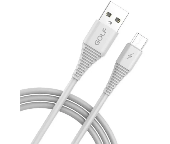 Фото - адаптер и кабель Кабель Golf USB/to MicroUS 3A (GC-64M) белый