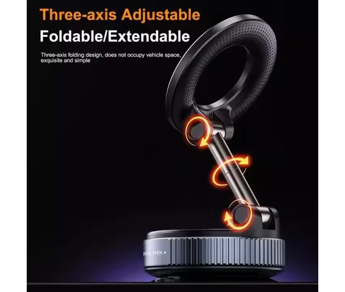 Фото - автомобильный держатель Автодержатель HAIKANG X-68 Vacuum Suction Magnetic Bracket черный