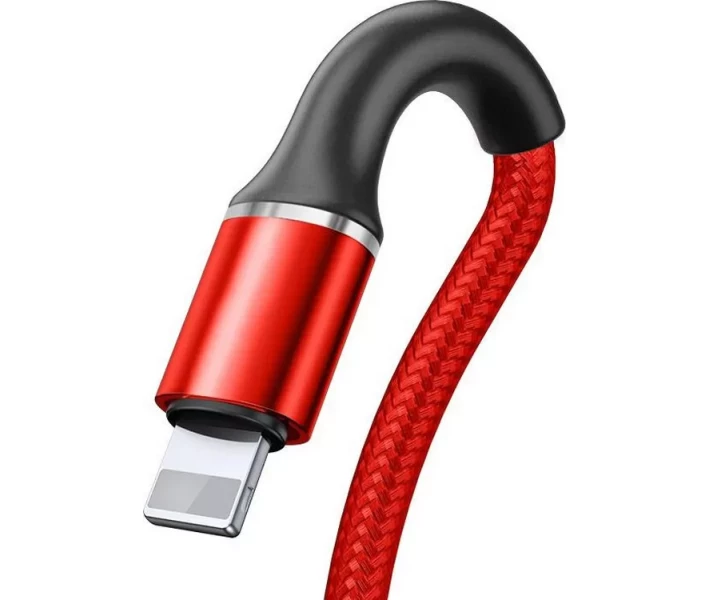 Фото - адаптер и кабель Baseus Halo USB Lightning 2м Red