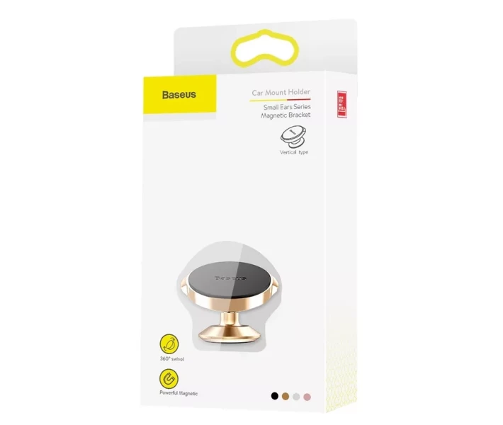 Фото - автомобильный держатель Baseus Small Ears Series Magnetic Bracket Vertical type Gold (SUER-B0V)