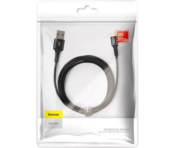 Фото - адаптер и кабель Baseus Halo USB For Type-C 3A 1M Black (CATGH-B01)