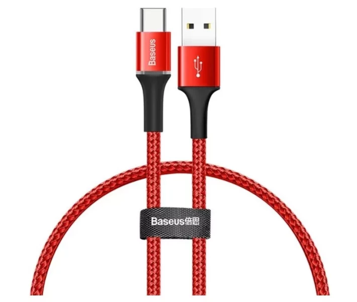 Фото - адаптер и кабель Baseus Halo USB Type-C 1м Red